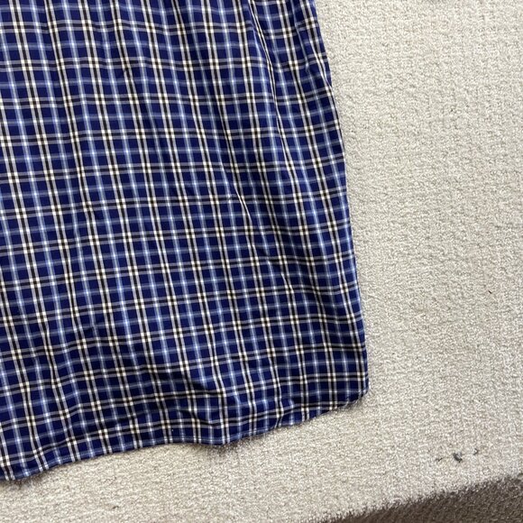 Paul & Shark Yachting Shirt Men Sz 44 Plaid Blue / Brown Short Sleeve Soft Touch - Picture 15 of 16